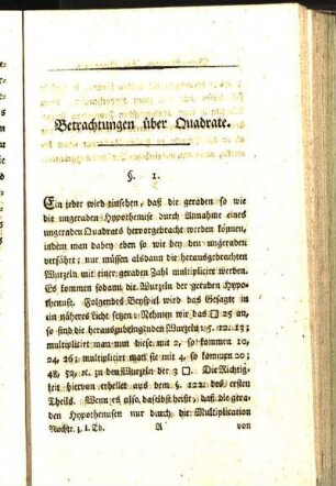 Betrachtungen über Quadrate