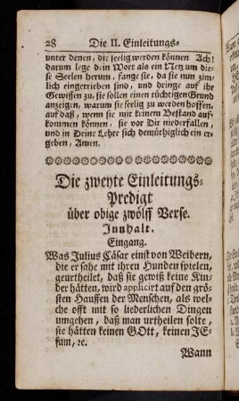 28-54, Zweyte Einleitungs-Predigt