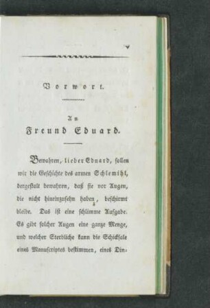Vorwort. An Freund Eduard