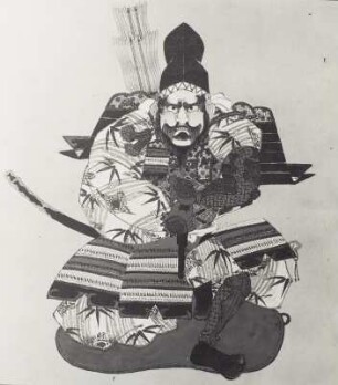 Rollbild-Detail: Samurai-Krieger