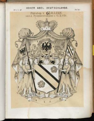 Taf. 95. Fürsten v. Gallean nach d. Reichsfürstendiplom v. 15.IX.1761