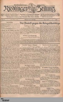 Riedlinger Zeitung : Tag- und Anzeigeblatt für den Bezirk Riedlingen