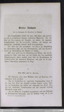 Dritter Abschnitt. Von der Erzeugung oder Produktion des Dampfes