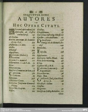 Sequuntur Nunc Autores In Hoc Opere Citati