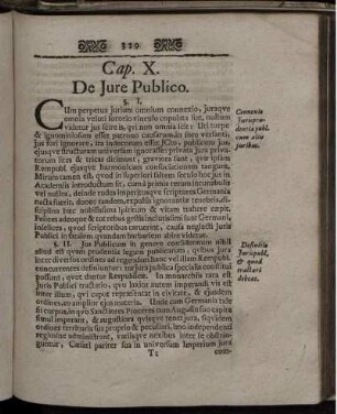 Cap. X. De Jure Publico.