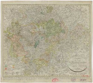Karte der Länder des Herzoglich Sachsen-Ernestinischen Hauses, 1:330 000, Kupferstich, 1804