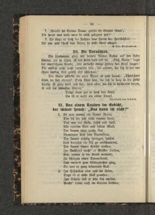 91. Von einem Knaben im Gedicht, der immer sprach: "Das kann ich nicht!"