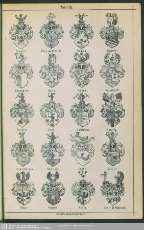 Tafel III. Giesich - Knorr de Rosenroth