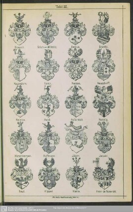 Tafel III. Giesich - Knorr de Rosenroth