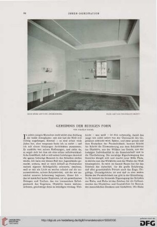 Geheimnis von der ruhigen Form