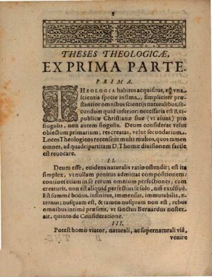 Theses theologicae ex omnibus partibus Summae Sancti Thomae Aquinatis