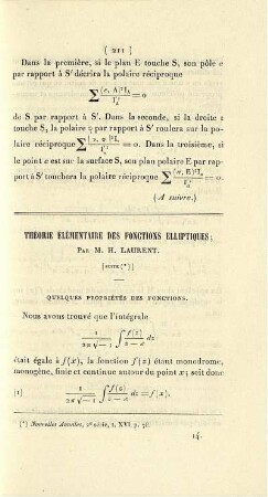 Théorie élémentaire des fonctions elliptiques.