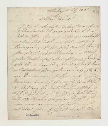 Brief von Johann Lorenz Schmidmer an Joseph Heller