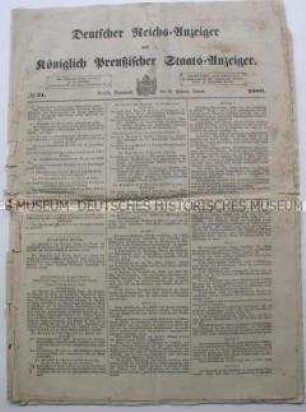Zeitung: Deutscher Reichs-Anzeiger und Königlich Preußischer Staats-Anzeiger; Berlin, 28. Febr. 1880
