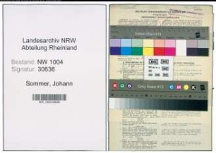 Entnazifizierung Johann Sommer , geb. 14.03.1898 (Beamter)