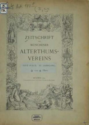 Zeitschrift des Münchener Alterthums-Vereins. 3,3/4. 1890/91