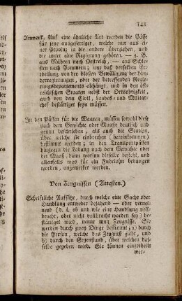 Von Zeugnissen (Attesten)