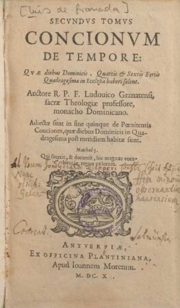2: Secvndvs tomvs concionvm de tempore