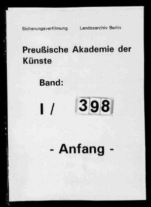 Registratur der Akademie