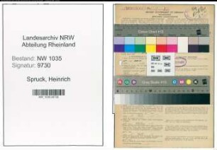 Entnazifizierung Heinrich Spruck , geb. 16.03.1901 (Steiger)