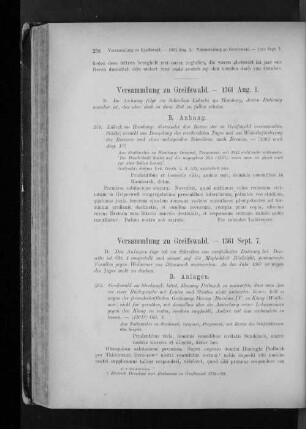 Versammlung zu Greifswald. - 1361 Sept. 7.