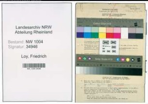 Entnazifizierung Friedrich Loy , geb. 27.07.1898 (Geistlicher)