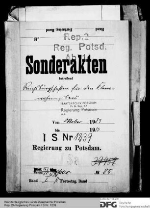 Reichsbürgschaften für den Kleinwohnungsbau