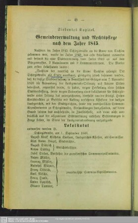 Siebentes Kapitel. Gemeindeverwaltung und Rechtspflege nach dem Jahre 1845