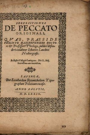 Propositiones De Peccato Originali