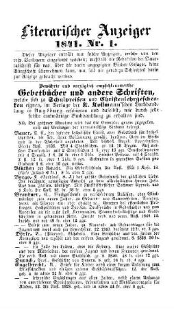 1841: Literarischer Anzeiger - 1841
