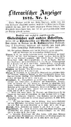 1841: Literarischer Anzeiger - 1841