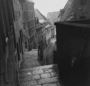 Meißen. Schlossstufen. Blick treppabwärts