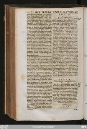 Caput IX. De usu huius loci.