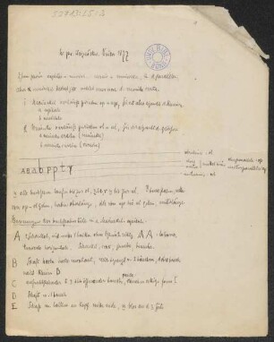 [Schreibübungen aus einer Lehrveranstaltung von Professor Julius Weizsäcker in Göttingen]