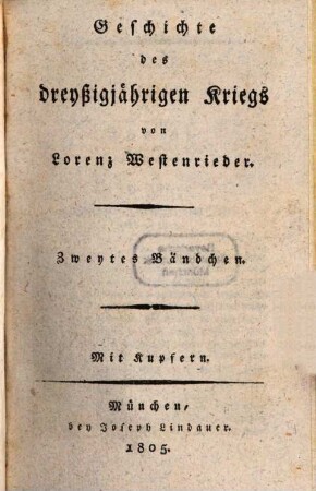 Historischer Calender. 1805