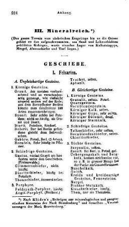 III. Mineralreich