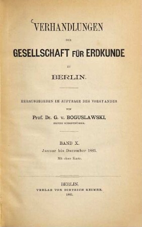Verhandlungen. 10. 1883, Jan. - Dez.
