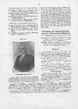 Verzeichnis der Kriegsteilnehmer aus der Reihe unserer Mitglieder