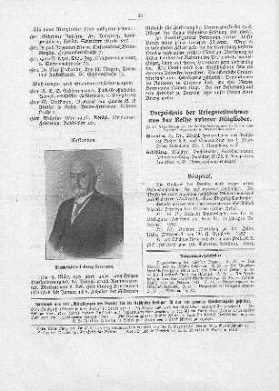 Verzeichnis der Kriegsteilnehmer aus der Reihe unserer Mitglieder