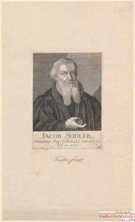 Jacob Seidler, Diakon bei St. Sebald