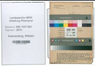 Entnazifizierung Wilhelm Doernenburg , geb. 21.02.1887 (Angestellter)