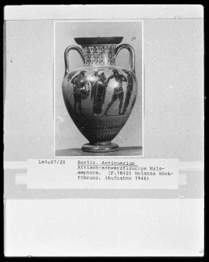 Halsamphora — Menelaos und Helena