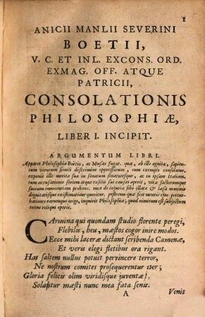 Consolationis Philosophiae libri quinque