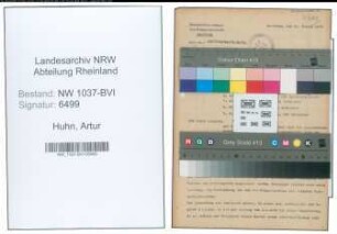Entnazifizierung Artur Huhn , geb. 20.03.1897 (Lehrer)