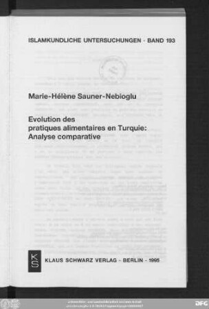 Evolution des pratiques alimentaires en Turquie : analyse comparative