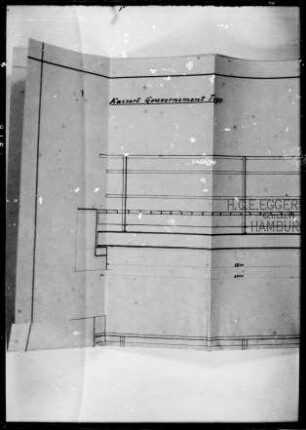 Brücke über den Tagafluß. "Eiserne Straßenbrücke von 6 m Spannweite" (Konstruktionszeichnung)