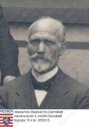 Vetters, Friedrich (1861-1932) / Porträt, Brustbild / Ausschnitt aus Gruppenaufnahme
