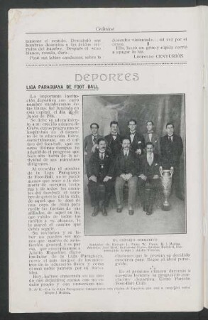 Deportes : Liga Paraguaya de Foot-Ball