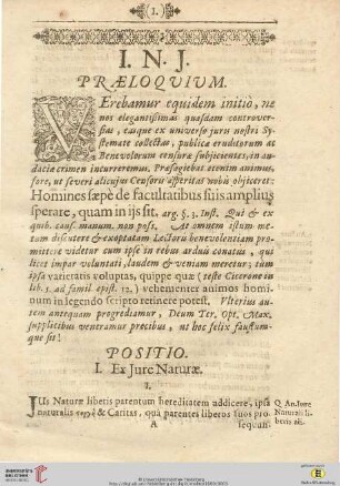 I. Ex Jure Naturae