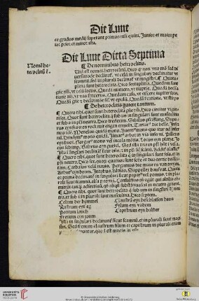 Die Lune Dieta Septima